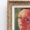 Anna Costa, Portrait of a Young Woman, 1960s, Oil on Board, Framed, Image 5