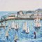 French Modern School Artist, Port of Saint-Malo, 1984, Oil on Canvas, Framed 11