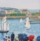 Artista de la escuela moderna francesa, Puerto de Saint-Malo, 1984, óleo sobre lienzo, enmarcado, Imagen 13
