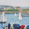 French Modern School Artist, Port of Saint-Malo, 1984, Oil on Canvas, Framed 13