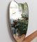 Espejo de pared italiano Mid-Century con marco de latón, años 50, Imagen 2