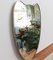 Mid-Century Italian Wall Mirror with Brass Frame, 1950s 2