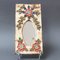 Vintage French Ceramic Wall Mirror with Flower Motif by La Roue, 1960s 1