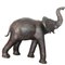 Sculpture Éléphant Vintage en Cuir avec Yeux en Verre 11