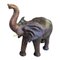 Escultura de elefante vintage de cuero con ojos de vidrio, Imagen 6