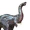 Scultura Elefante vintage in pelle con occhi di vetro, Immagine 4