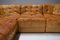 Vintage DS 11 Modular Sofa Sections in Cognac-Orange Leather by de Sede Swiss, Set of 7 3
