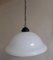 Antique German Ceiling Lamp with Opaque White Glass Shade, 1920s 2