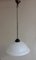 Antique German Ceiling Lamp with Opaque White Glass Shade, 1920s 3