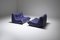 Lilac Leather Togo Set by Michel Ducaroy for Ligne Roset France, 1991, Set of 2 16