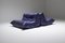 Lilac Leather Togo Set by Michel Ducaroy for Ligne Roset France, 1991, Set of 2 12