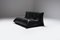 Yoko in Original Black Leather Lounge Chair by Michel Ducaroy for Ligne Roset, Image 11