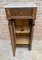 Early 20th Century French Walnut Nightstands with One Drawer and Marble Top, 1920s, Set of 2 8