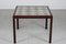 Danish Modern Square Coffee Table in Dark Wood with Royal Copenhagen Tiles by Kari Christensen, 1960s 1