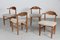 Danish Dining Chairs in Oak & Sheepskin attributed to Henning Kjærnulf for Nyrup, 1970s, Set of 4 2