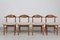 Danish Dining Chairs in Oak & Sheepskin attributed to Henning Kjærnulf for Nyrup, 1970s, Set of 4 3