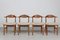 Danish Dining Chairs in Oak & Sheepskin attributed to Henning Kjærnulf for Nyrup, 1970s, Set of 4, Image 3