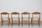 Danish Dining Chairs in Oak & Sheepskin attributed to Henning Kjærnulf for Nyrup, 1970s, Set of 4 7