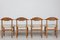 Danish Dining Chairs in Oak & Sheepskin attributed to Henning Kjærnulf for Nyrup, 1970s, Set of 4, Image 7