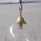Lámpara colgante italiana Mid-Century de latón y vidrio claro, Imagen 7