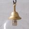 Mid-Century Italian Clear Glass and Brass Pendant Light, Image 4