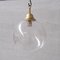 Mid-Century Italian Clear Glass and Brass Pendant Light 6