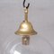 Mid-Century Italian Clear Glass and Brass Pendant Light, Image 3