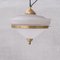 Mid-Century French Brass and Glass 2-Tone Pendant Light 2
