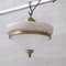 Mid-Century French Brass and Glass 2-Tone Pendant Light 3