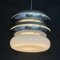 Lampada da soffitto Space Age 6803 in vetro opalino di Doria Leuchten Germany, anni '70, Immagine 5