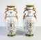 19th Century Hand Painted Ceramic Vases, Set of 2 1