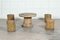 French Faux Bois Stone Garden Table and Stools, Set of 5, Image 3