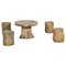 Französischer Faux Bois Stein Gartentisch und Hocker, 5 . Set 1