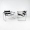 Mid-Century Tubular and Leather Lounge Chairs, 1970s, Set of 2 5