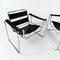 Mid-Century Tubular and Leather Lounge Chairs, 1970s, Set of 2 8