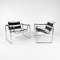 Mid-Century Tubular and Leather Lounge Chairs, 1970s, Set of 2 7