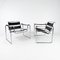 Mid-Century Tubular and Leather Lounge Chairs, 1970s, Set of 2, Image 7
