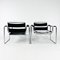 Mid-Century Tubular and Leather Lounge Chairs, 1970s, Set of 2 2