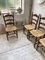 Pailled Provencal Rustic Chairs, 1950s, Set of 4 5