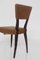 Italienische Vintage Stühle aus Orangefarbenem Samtstoff, 1950, 5 . Set 2