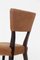 Italienische Vintage Stühle aus Orangefarbenem Samtstoff, 1950, 5 . Set 5