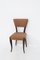 Vintage Italian Chairs in Orange Velvet Fabric, 1950, Set of 5 9