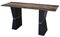 Console Table with Onyx Top, Black Lacquered Wood Legs & Handcrafted Brass Decoration from Cupioli Living, Italy, Image 5