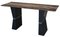 Table Console avec Plateau en Onyx, Pieds en Bois Laqué Noir et Décoration Artisanale en Laiton de Cupioli Living, Italie 5