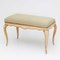 Small 20th Century Baroque Style Bench with Curved Legs 1