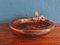 Large Nut Bowl in Precious Wood with 2 Mice from Schleißner Hanau Silber 3