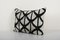 Ikat Velvet & Silk Lumbar Cushion Cover in Black and Cream 3