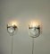 Wall Lamps in Glass, Gilt Chrome and Metal, Italy, 1970s, Set of 2 2