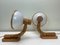 Mid-Century Flexible Pine Wood Wall Lamps from Steinhauer, 1970s, Set of 2 5