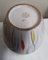 Deutsche Mid-Century Keramikvase mit weißer Glasur und farbigen Linien, 1950er 4